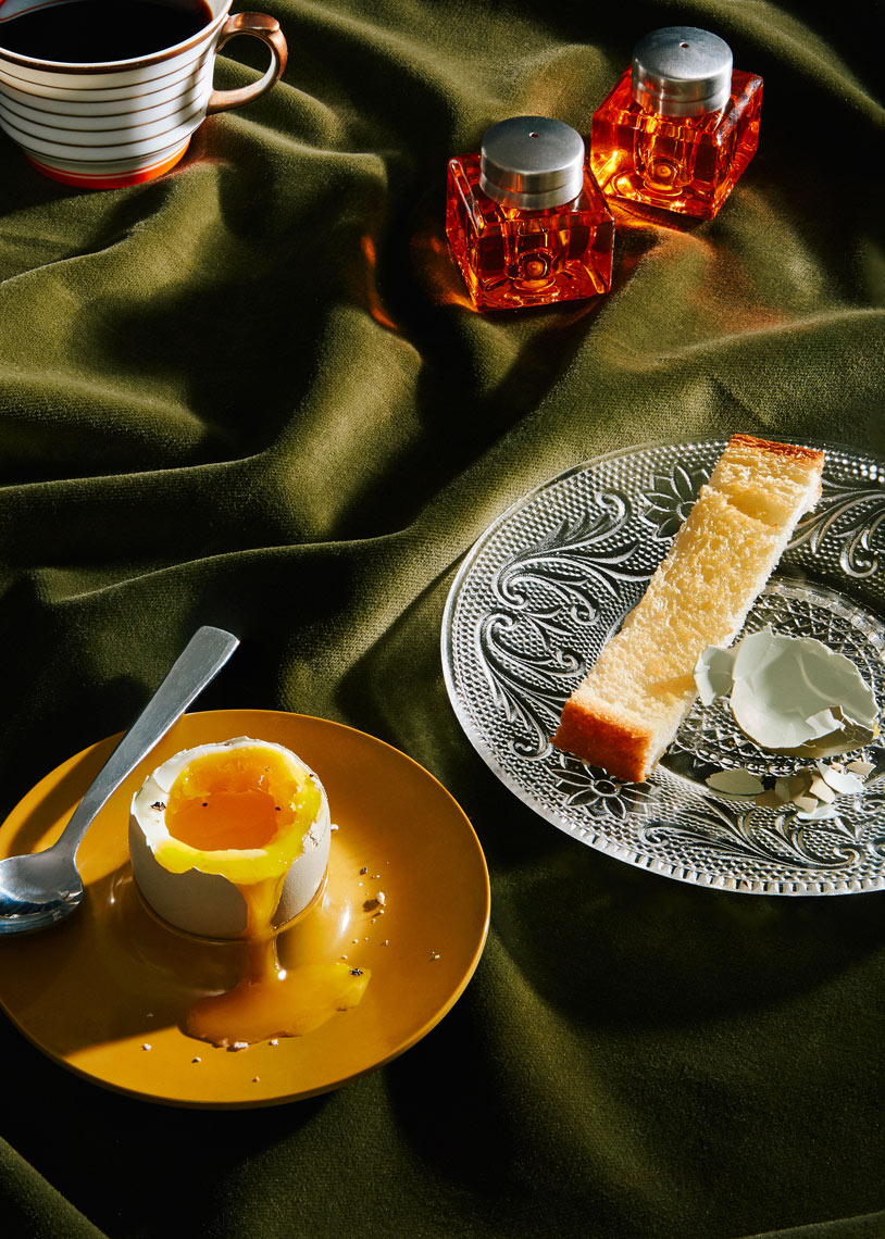 Egg-Soldiers-Toast-Breakfast-Coffee-Shell-Dipped-Yolk-Food-Photography