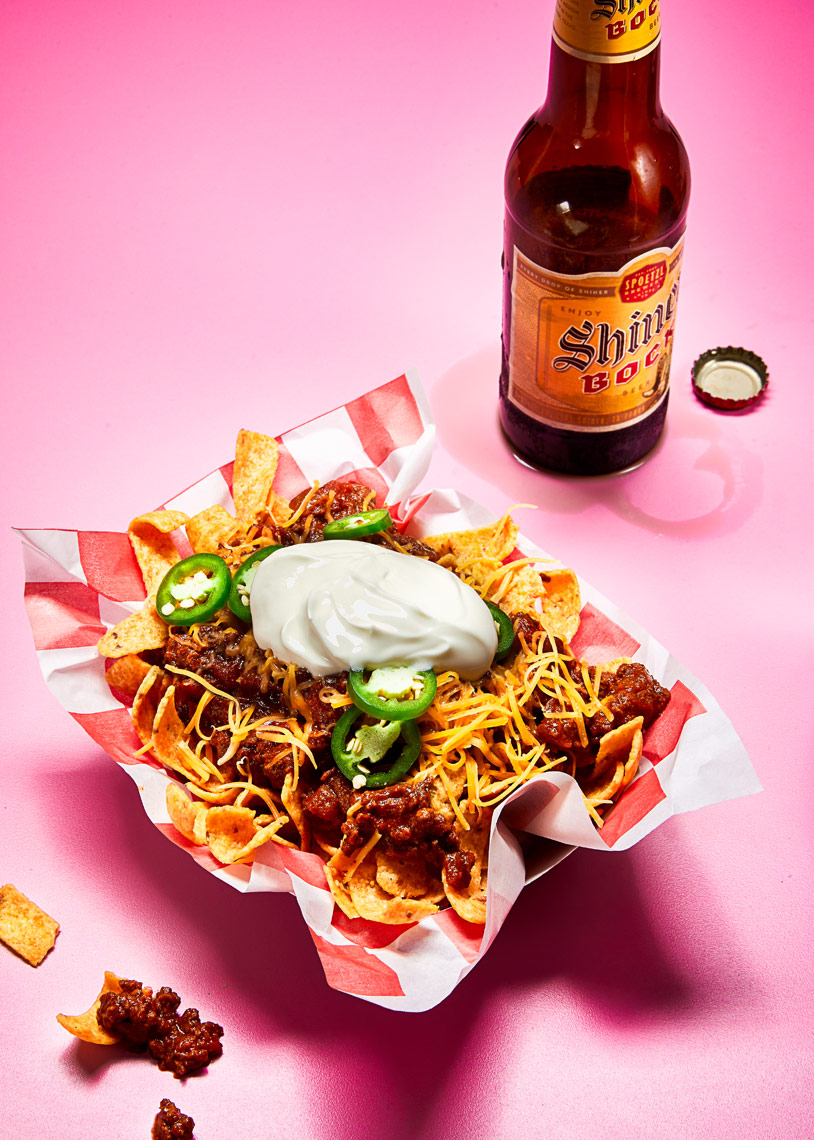 Frito-Pie-Nachos-Shiner-Bock-Beer-Texas